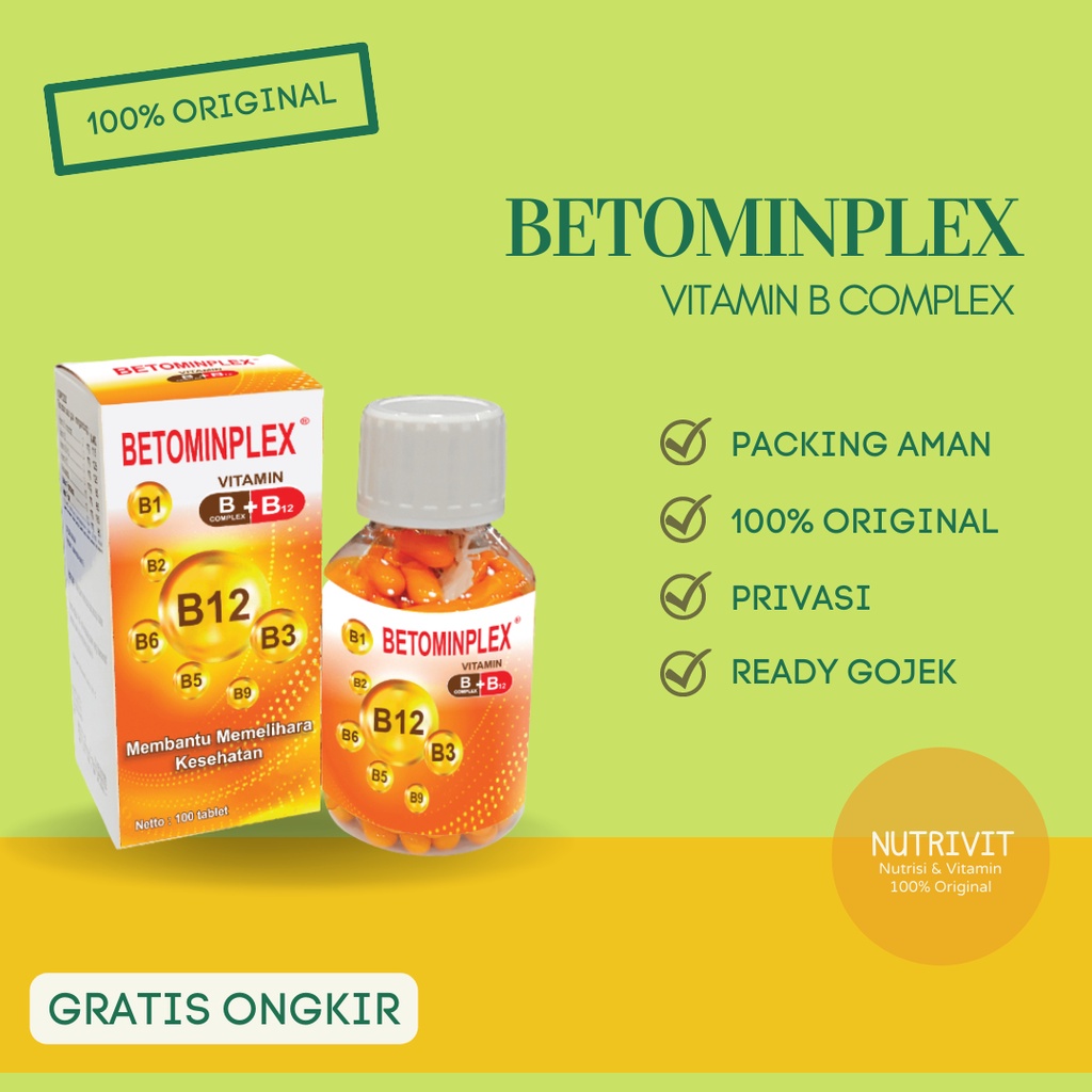 Vit. Betominplex B+B12 Vitamin B Complex 100 TAB