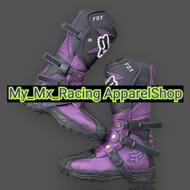 Sepatu MX Boots SV - Sepatu Trail - Sepatu Motocross - Sepatu Enduro - Sepatu Adventure - Sepatu Touring Moto - Purple Black