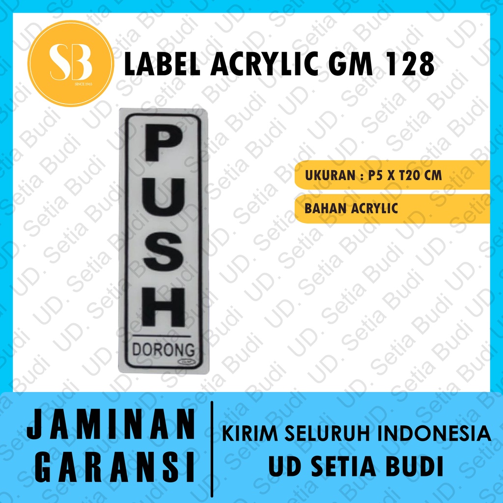 Label GM Kecil Push LK 128