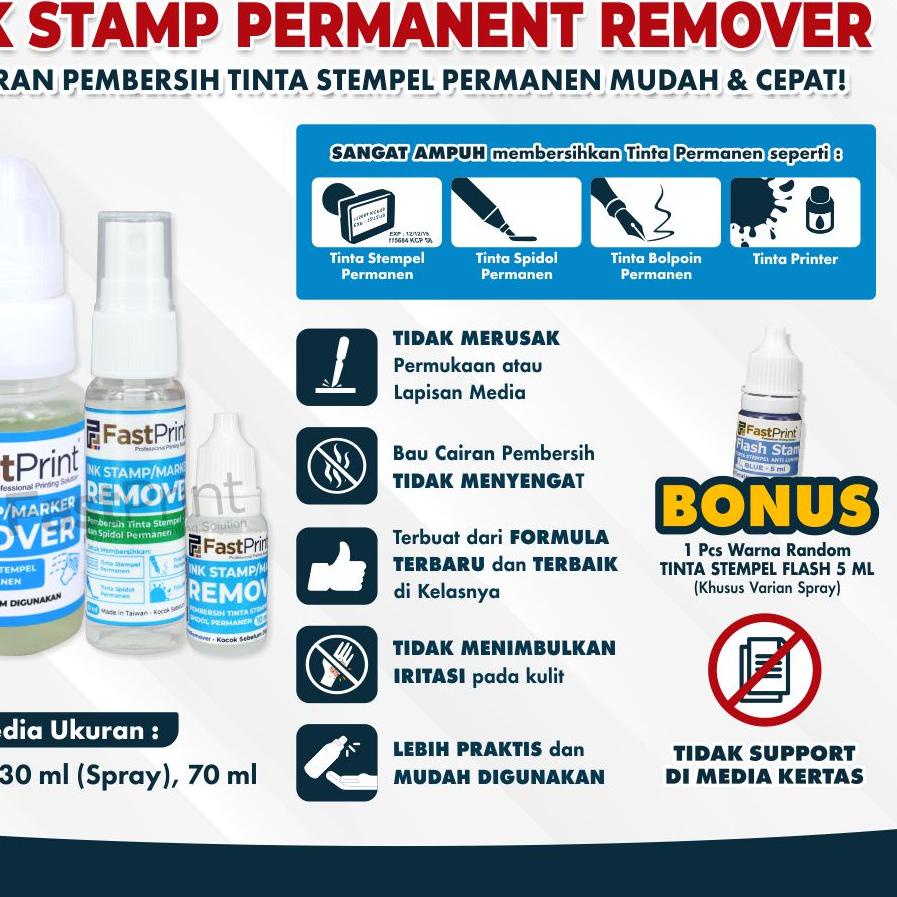 

Special ! Fast Print Cairan Pembersih Penghapus Tinta Permanen ル