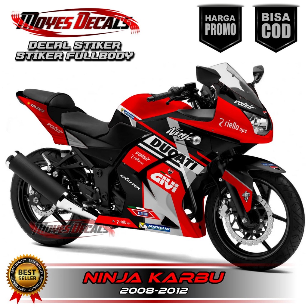 Decal Stiker Ninja Karbu Stiker Full body Ninja karbu model givi