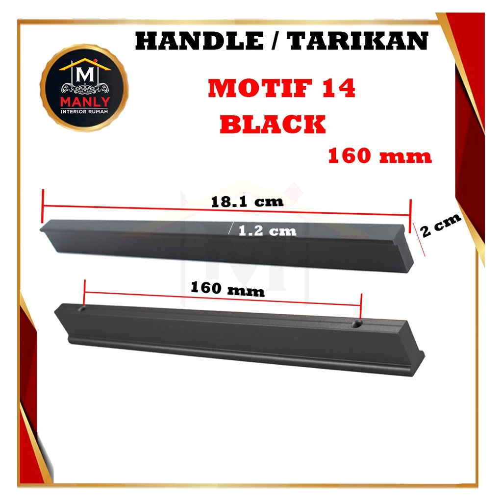 Handle Gagang Tarikan Laci Dapur Furniture Lemari Rose Gold &amp; Hitam Motif 14 / Handel Tarikan Laci
