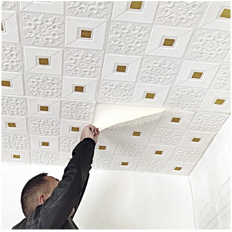 Wallpaper Dinding 3D foam Batik 70x70