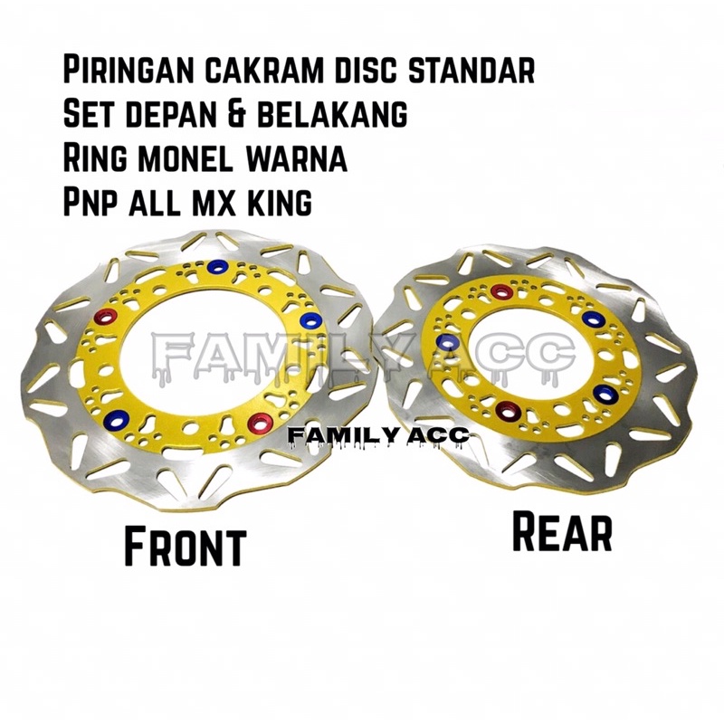 PIRINGAN CAKRAM DEPAN VARIASI STANDAR PNP MX KING / DISC CAKRAM DEPAN BELAKANG PNP YAMAHA MX KING VARIASI AND