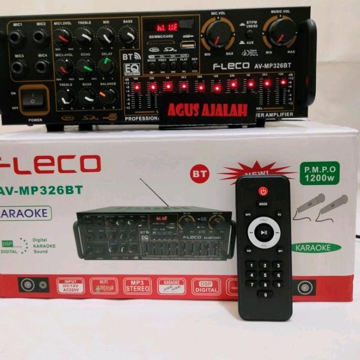 Chekout ✅cod Power amplifier FLECO AK698BT / F858B/199A/198A {1200watt} MP3 USB SDMC XBASS STEREO am