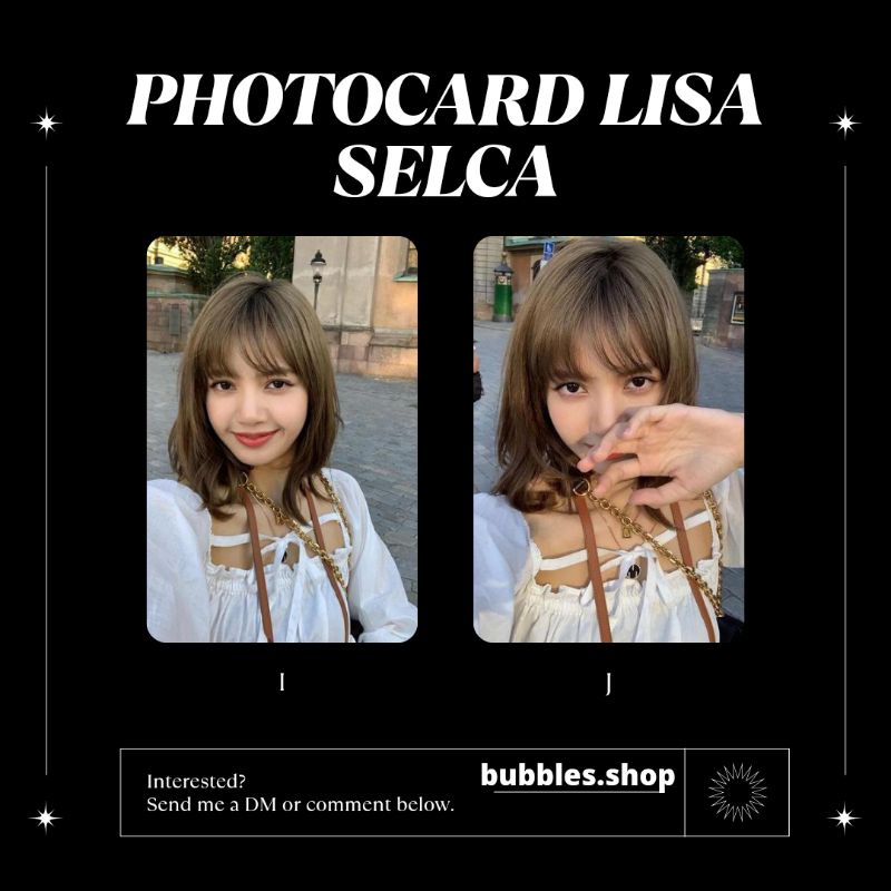 PHOTOCARD UNOFFICIAL LISA BLACKPINK SELCA