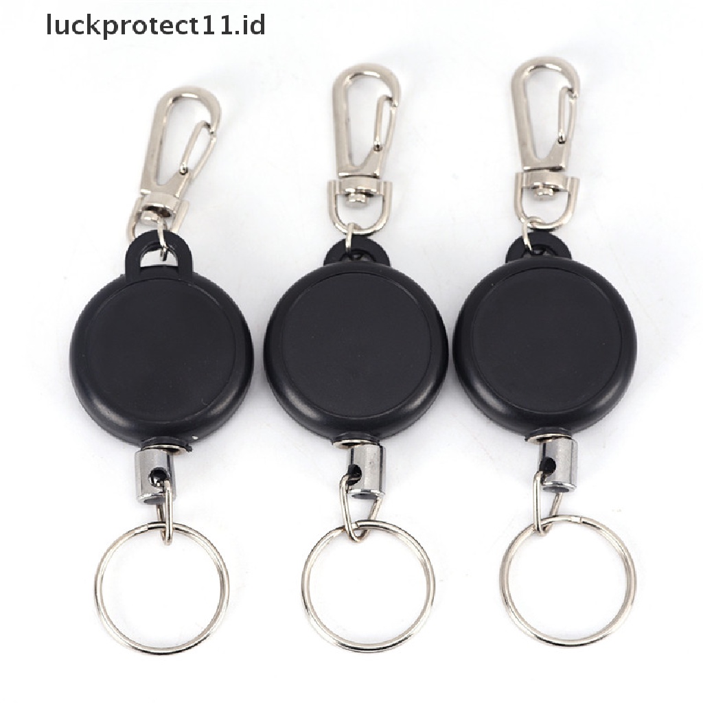 /Fashion Hot// Fashion// Retractable Key Chain Reel Kabel Baja Recoil Belt Ring Badge Pass ID Card Holder.