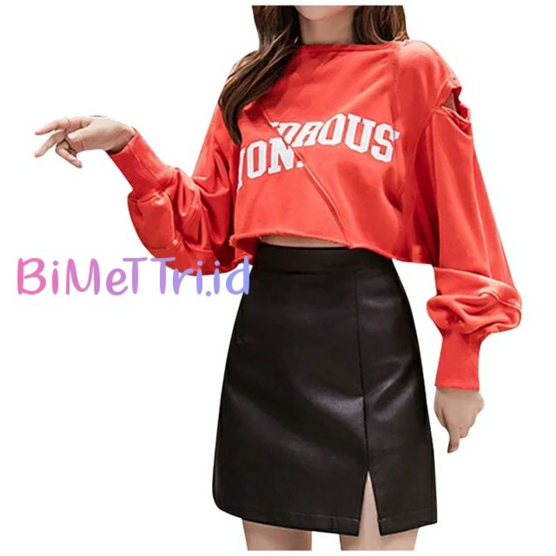 Rok Mini korean / Korean Mini Split Sexy Bodycon / Rok Mini Belah Sampung