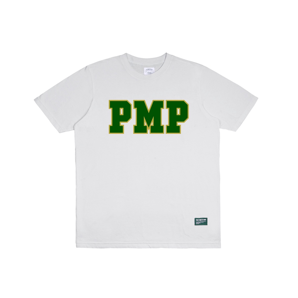 Pot Meets Pop Kaos Lengan Pendek - PMP Initial  Tee White SS21 - T Shirt