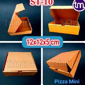 

ダ KOTAK KARDUS ST-10 PIZZA KECIL COKLAT DUS BOX AKSESORIS POLOS SOUVENIR ➮