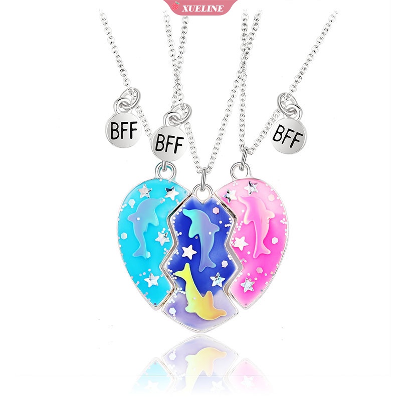 Fashion Teman Baik Kalung Anak Geometris Tetes Minyak magnet splicing love necklace 3set [ZXL]