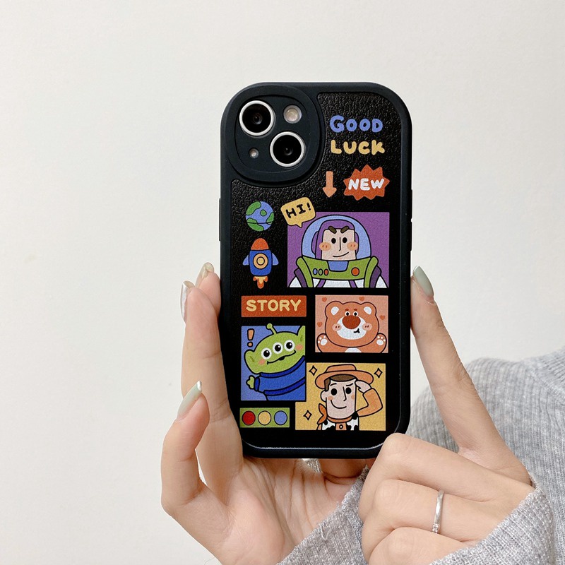 Toy Story Black Soft Case OPPO A9 A5 A31 A53 A33 2020 A7 A5S A12 A11K F9 F11 A15S A35 A52 A92 A54 A36 A96 A83 A57 A3S A16 A1 Pro Reno 35 6 7Z 9 Telepon Hitam Case Pria Man