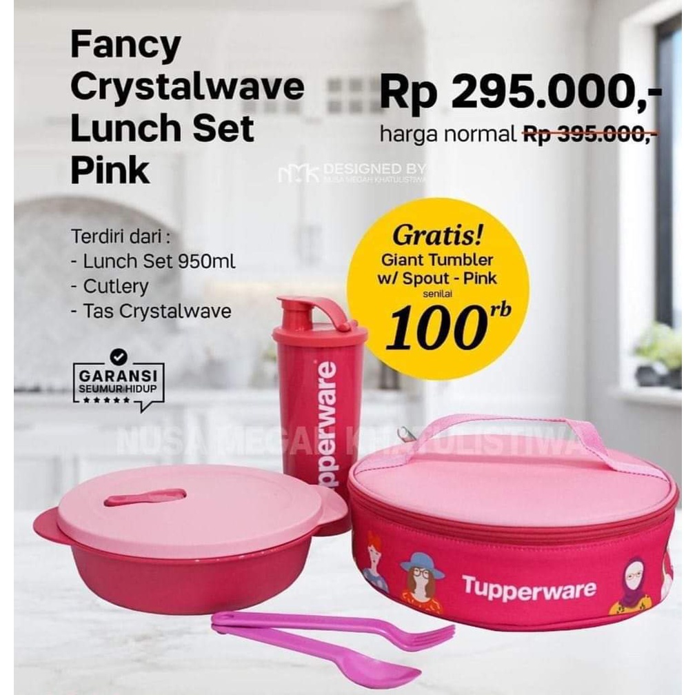 Fancy Crystalwave lunch set tupperware