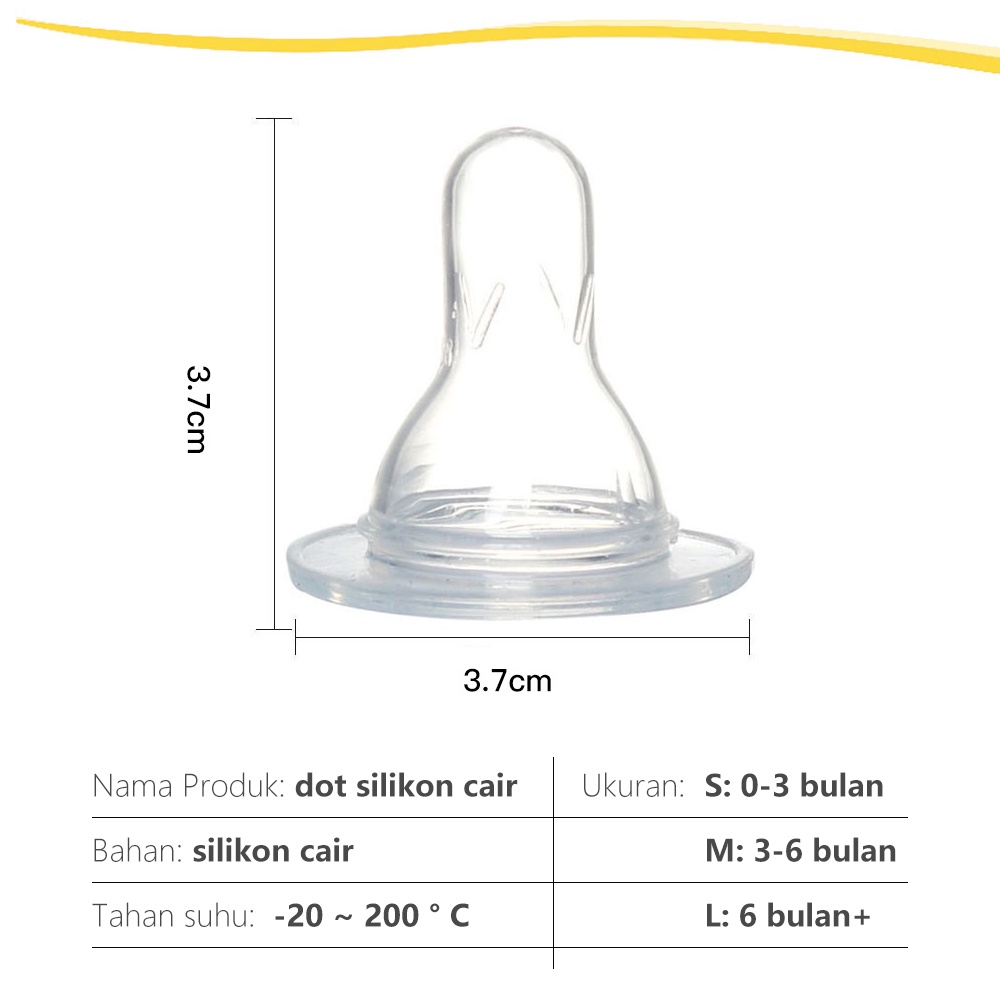 Lakhu 3.7cm bulat dot bayi nipple dot bayi slim neck