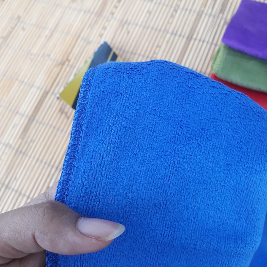 Lap Microfiber Tebal Lembut Halus Besar 33x33 cm / Kain Lap Microfiber Halus Lembut Tebal