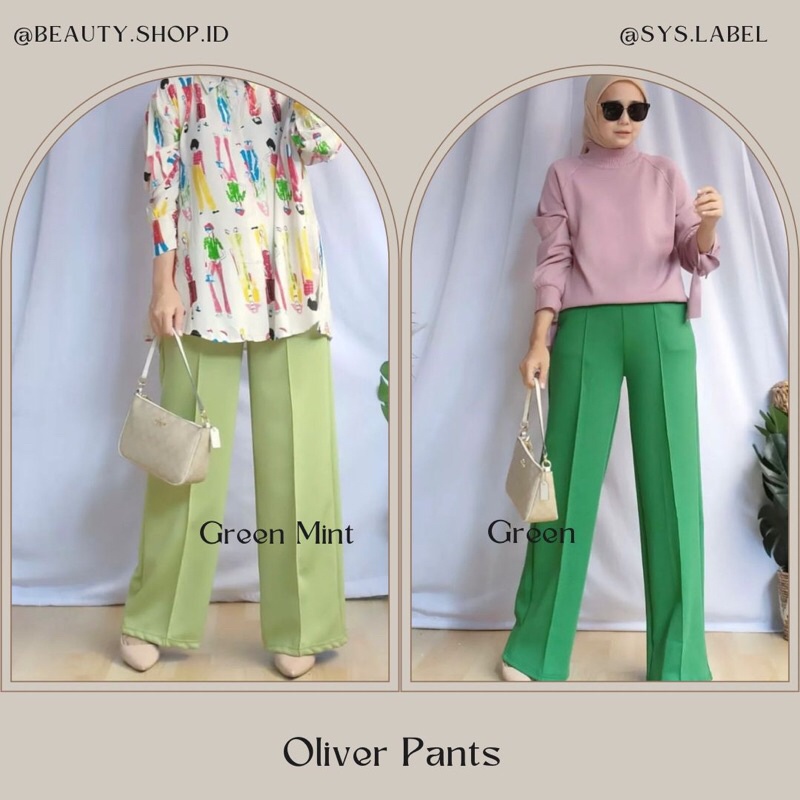 SYS.LABEL - Oliver Pants - Celana Kulot Wanita A1