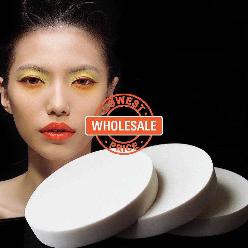 [Harga Grosir] 1pcs Soft Smooth Facial Powder Puff Basah Dan Kering Pancake Puff Bulat Dan Kotak Makeup Sponge Bedak Puff Alat Makeup Wanita