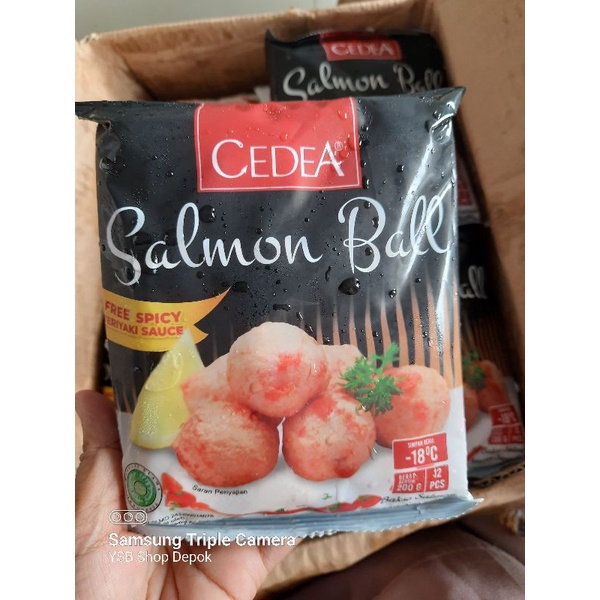 

Cedea Bakso Salmon dengan saus teriyaki