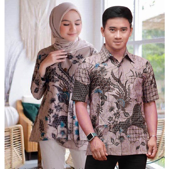 terbaru Atasan batik baju couple mama papa kemeja blouse cod