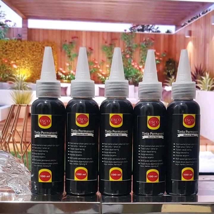 

Tinta permanen alkohol base hitam pack 100ml