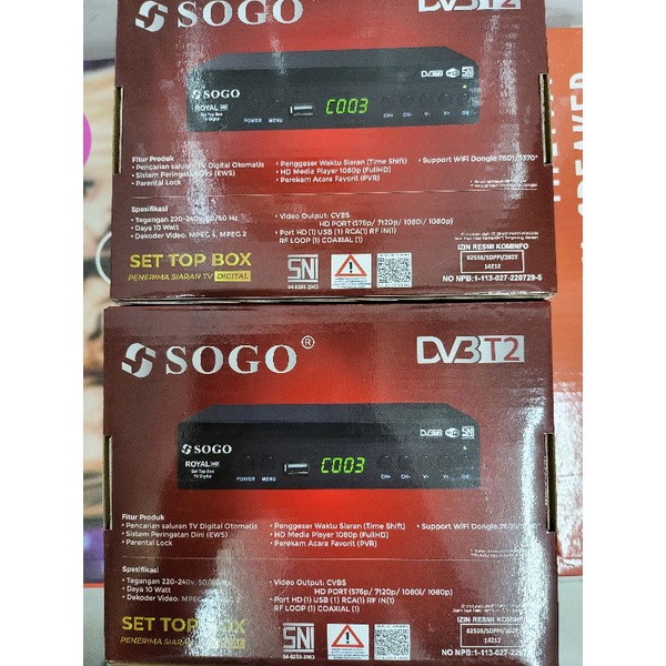 Set Top Box Merk Sogo
