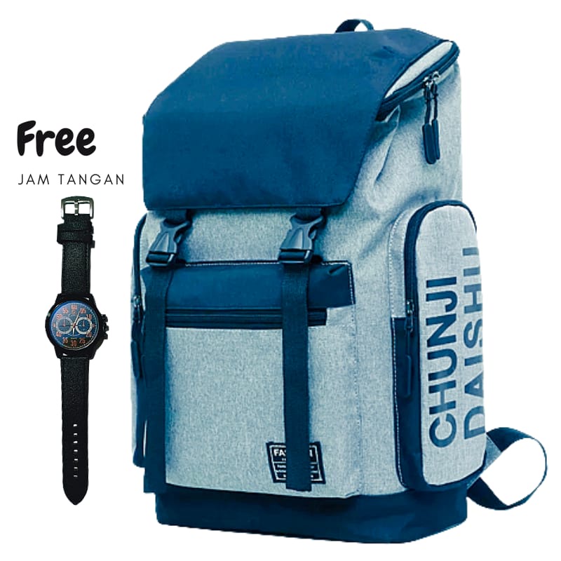 DK_AXEE - CHUNJIII Tas Ransel Kapasitas Besar Perjalanan Luar Ransel Portable Pria Wanita