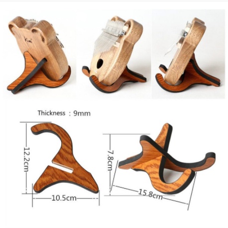 READY STOCK STAND HOLDER KALIMBA MOTIF KAYU ROSEWOOD / Dudukan Kalimba Kayu / EVA Rubber