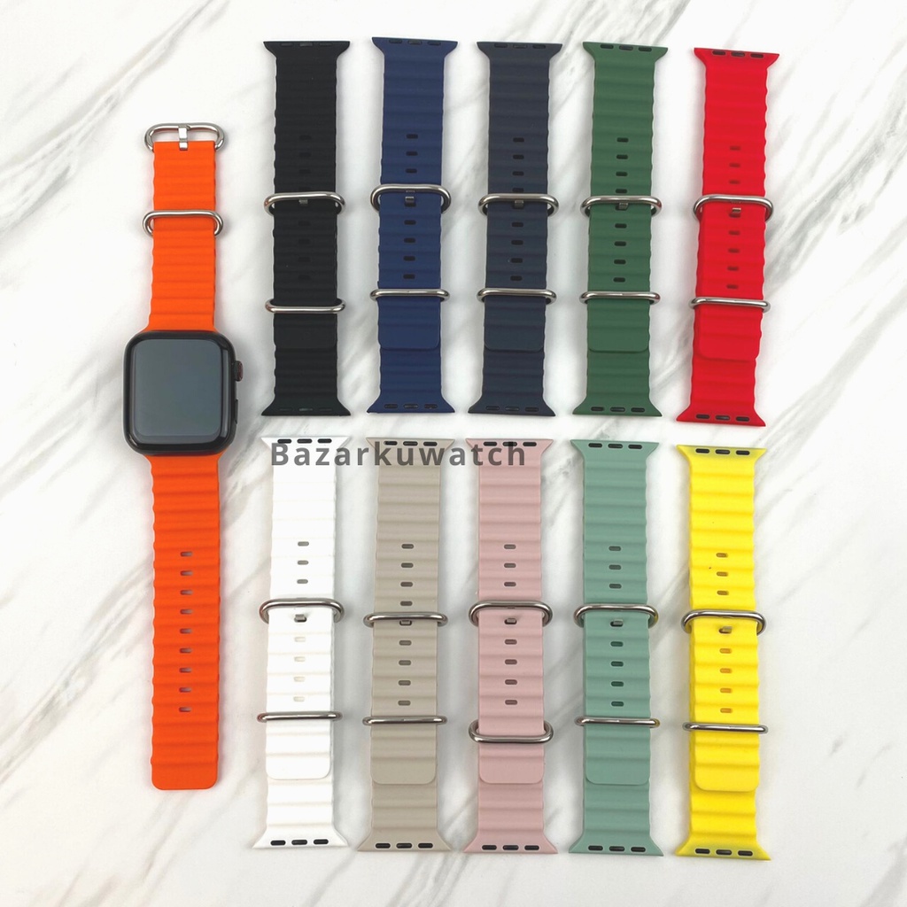 Strap Smartwatch Marine Band Size 38mm 40mm 41mm 42mm 44mm 45mm 49mm Strap Iwatch Strap T55 Tali Smartwatch