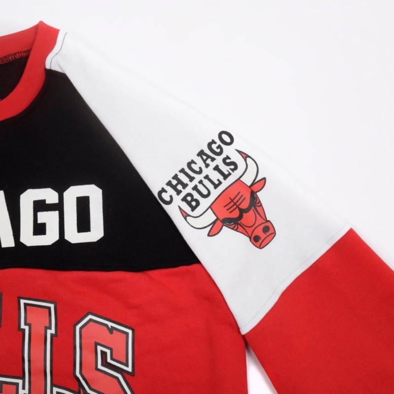 Crewneck Chicago Bulls Comby RedBlack Fulltag