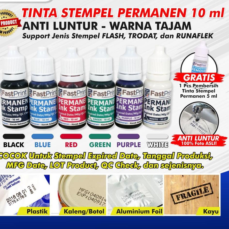 

ㅥ Tinta Stempel Warna Permanen 10 ML ー
