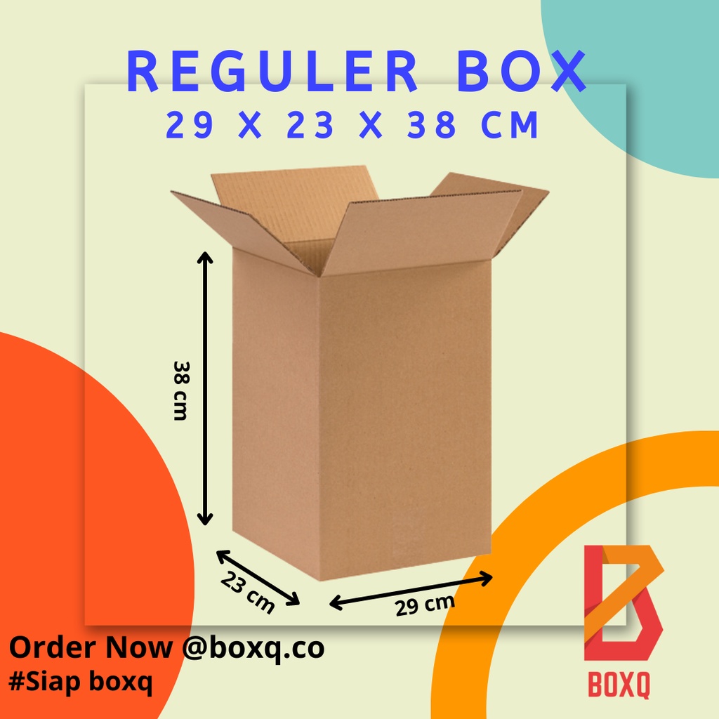 BOX / KARDUS / DUS COKLAT PACKING POLOS UK. 29x23x38CM