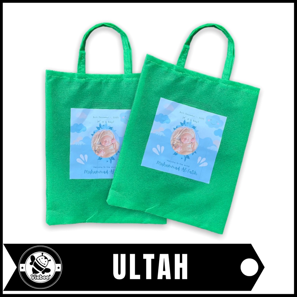 GOODIE BAG TASYAKURAN KELAHIRAN BAYI TEDAK SITEN AQIQAH ULTAH TERMURAH PROSES CEPAT TAS STIKER KEKIN