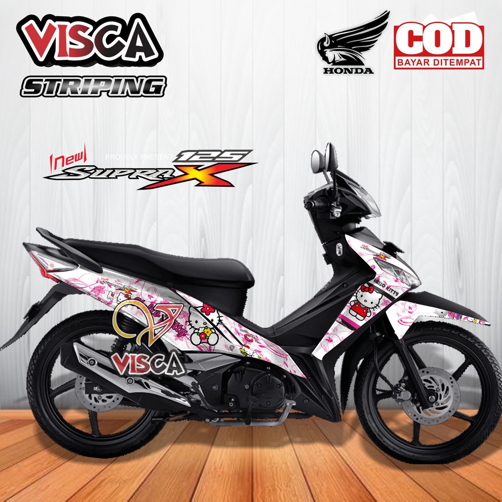 Striping Supra x 125 Fi  -  Sticker Striping Variasi Lis Supra x 125 Fi - Striping Hologram Supra x 