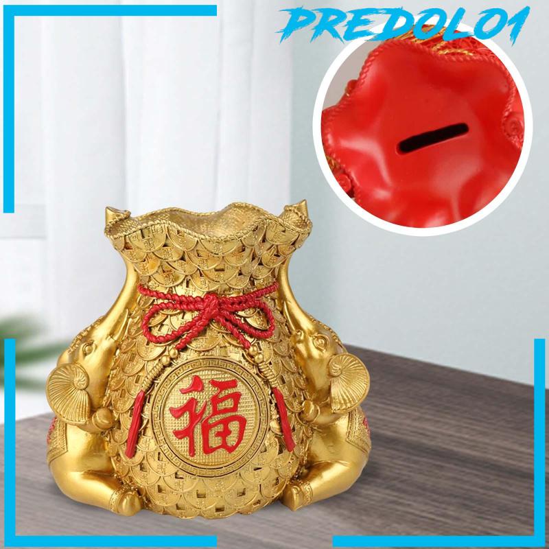 [Predolo1] Resin Berkat Cina Tas Patung Dekstop Ornamen Indah