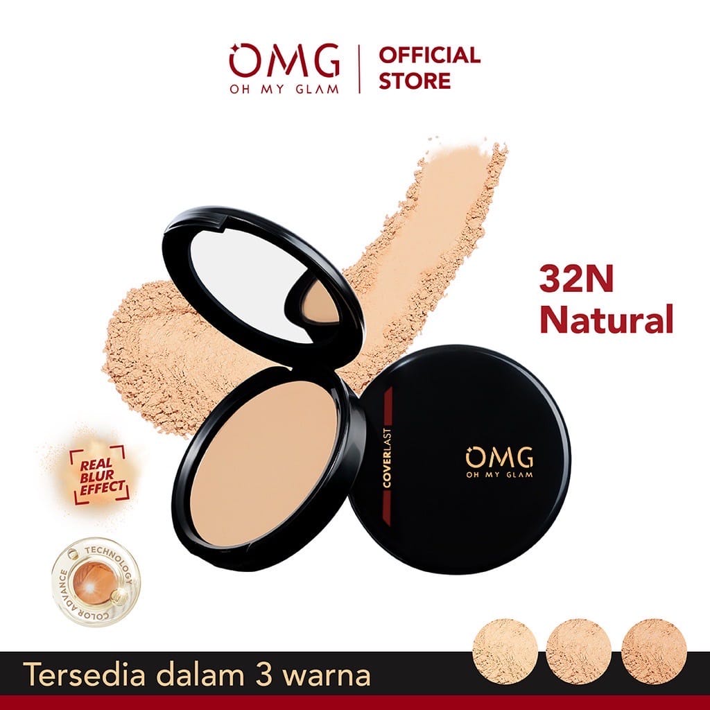 ❤ PAMELA ❤ OMG Oh My Glam Coverlast Two Way Cake 12gr - Bedak Padat Kontrol Minyak Hingga 8 Jam