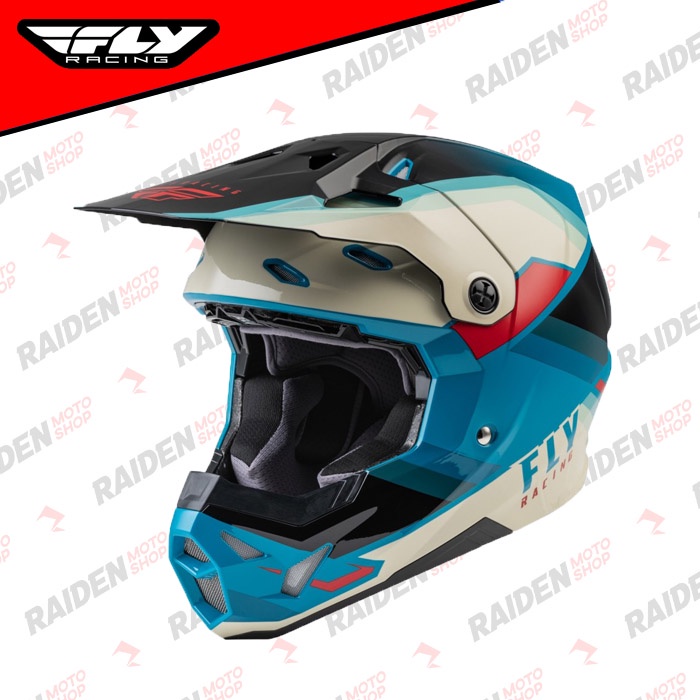 Helm FLY Racing Formula CP Rush Black/Stone/Dark Teal Helmet