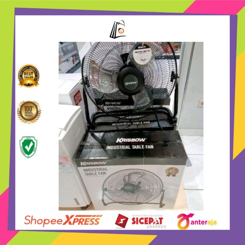 kipas angin krisbow/kipas angin meja/kipas angin lantai/kipas/kipas angin industrial 40 Cm 80 watt