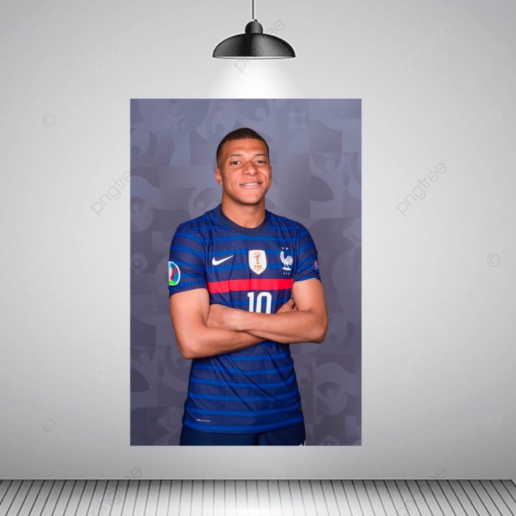 POSTER KYLIAN MBAPPE/FOTO POSTER MBAPPE/HIASAN DINDING/DEKORASI RUMAH/WALL DEKOR/POSTER PEMAIN BOLA/