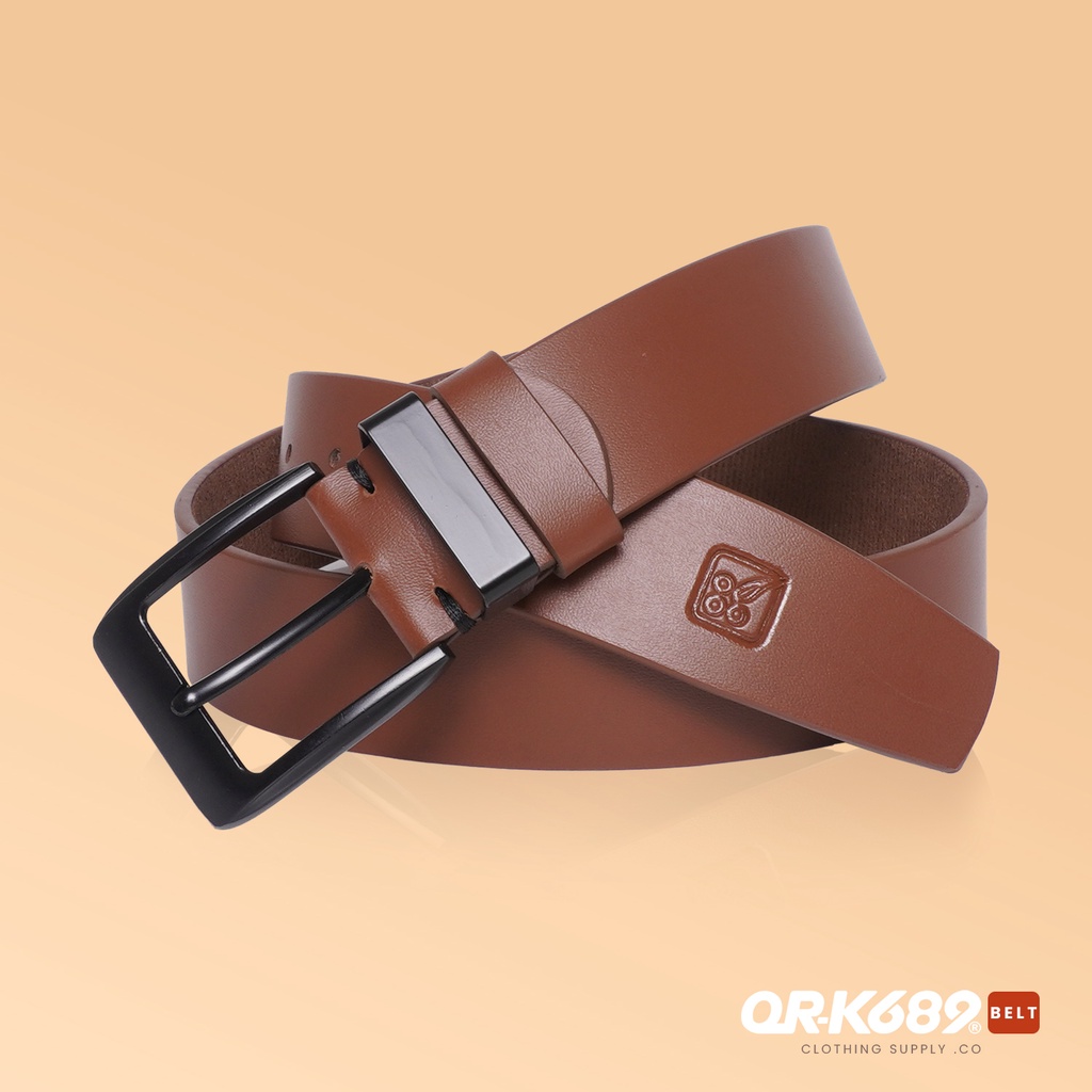 ORK689 Ikat Pinggang Pria Kulit PU Sabuk Gesper Belt Laki Laki Lebar 4cm Moura