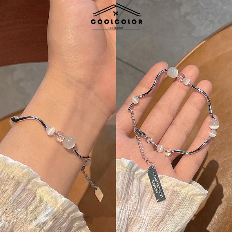 COD❤️Gelang Tangan Manik-Manik Opal Aksen Rumbai Panjang Untuk Wanita Fashion Korea- cl