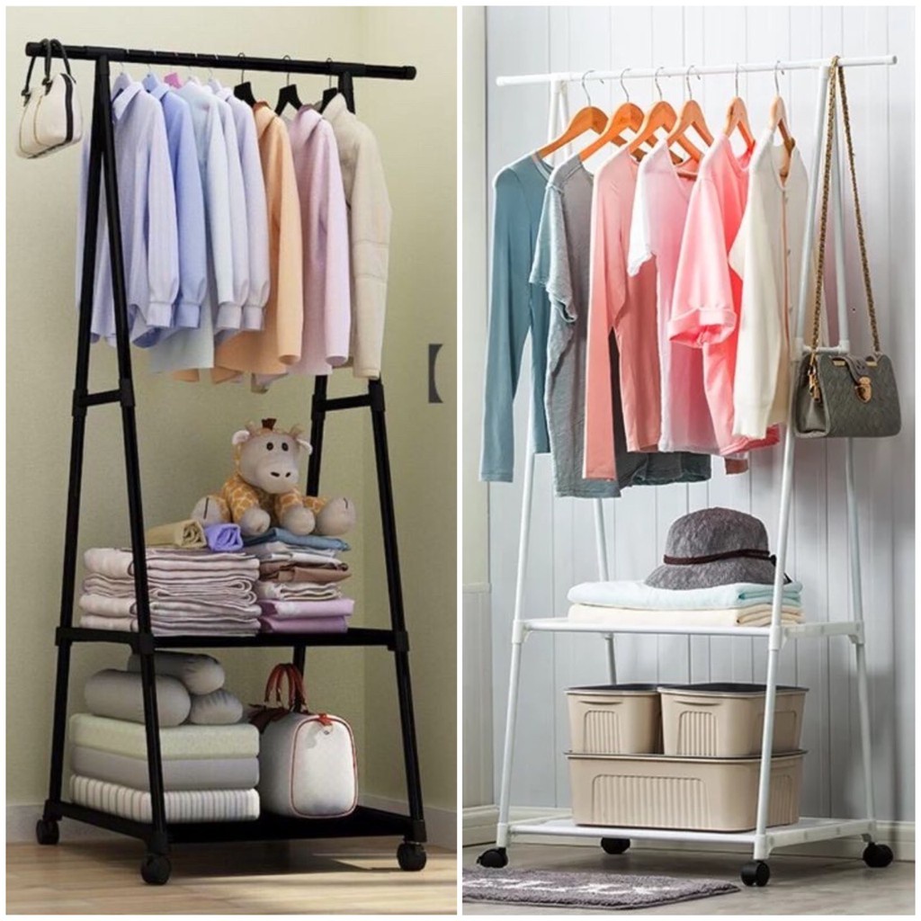 Triangle Stand Hanger / Rak Gantung Segitiga/ Gantungan Baju / Rak Baju Pipa Besi Rakit