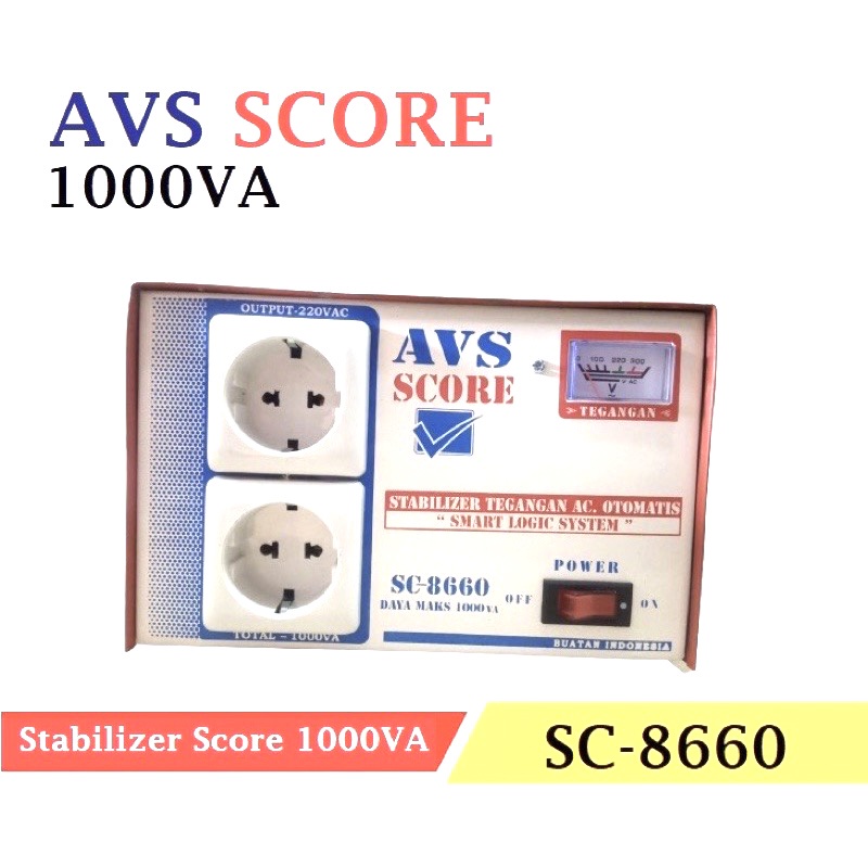 Penstabil Penghemat Tegangan Listrik Stabilizer Avs Score 1000W 1000 Watt Soft Start