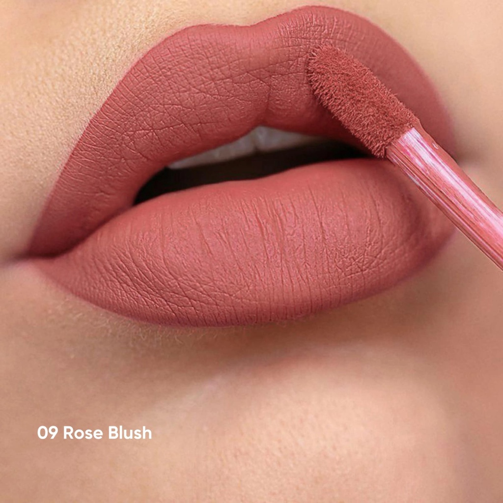 Beauty queen Ultraluscious matte lip cream mustika ratu - 02 red - DY lady/ rose blush - 09/ red me 