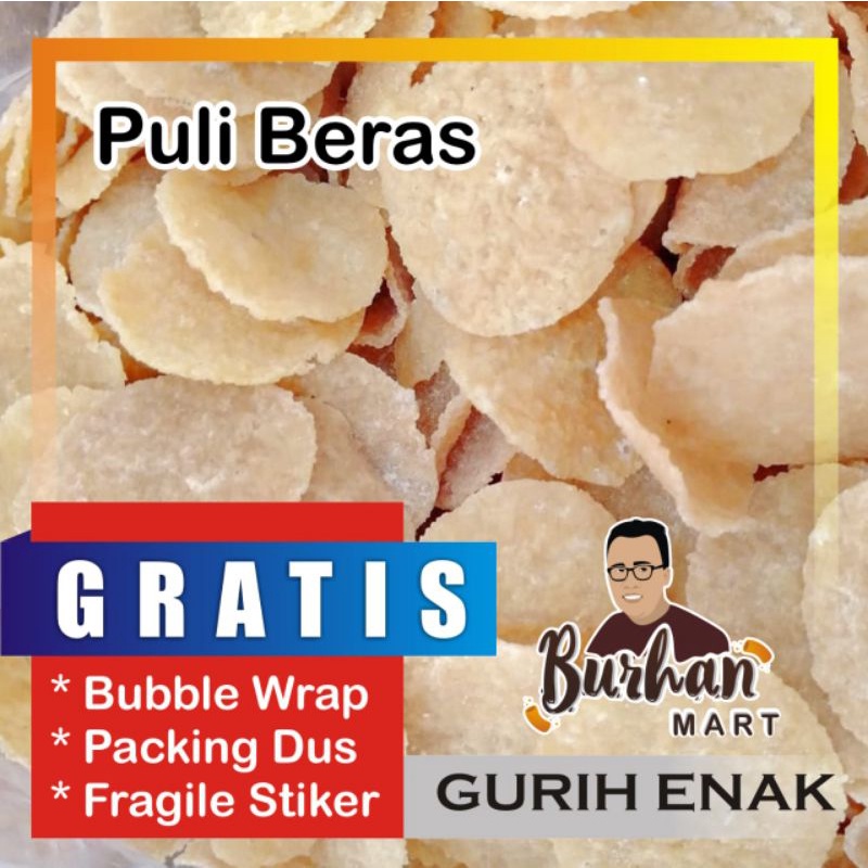 

Kerupuk Mentah Puli Beras 250gr | Burhan Kerupuk dan Snack Grosir Jember