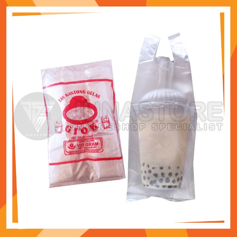 Plastik HD jus / boba isi 1 cup