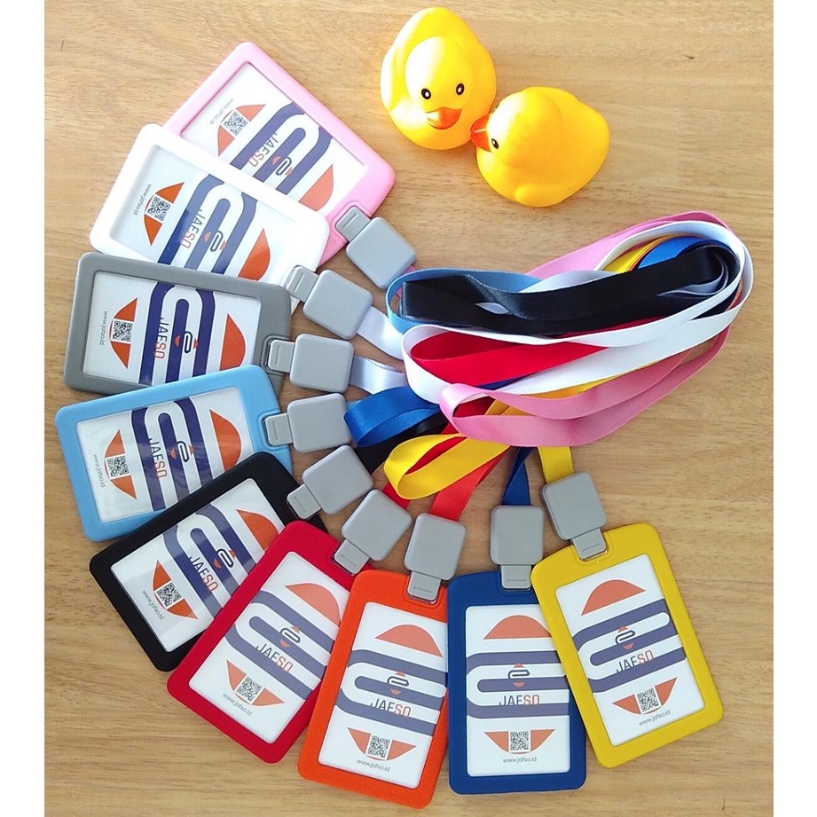 Name Tag Id Card Holder Acrylic Silicone Tali Yoyo Lanyard Tarik