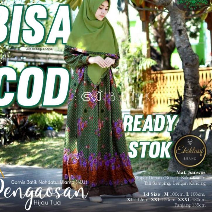 ⚡GROSIR⚡ GAMIS MUSLIMAT NU TERBARU ORIGINAL JUMBO SEMI SUTRA SANWOS BAJU PENGAJIAN BATIK MUSLIMAH SE