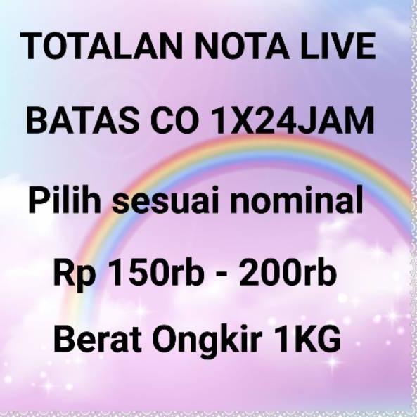 

░☺░ Nota live 1kg 150-200rb