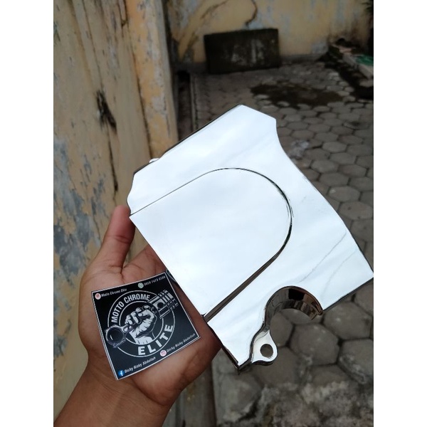 TUTUP GIR DEPAN MEGAPRO HIU / TUTUP GIR DEPAN MEGAPRO LAMA ASLI COPOTAN MOTOR SUDAH CRHOME