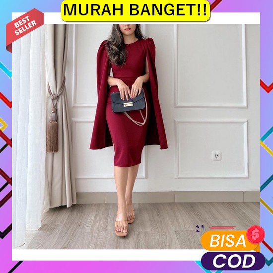 Mk Karla Dress Gamis Lebaran Gamis Pesta Gamis Kondangan Misskamihijab Herfit Cape Dress Hf 8038